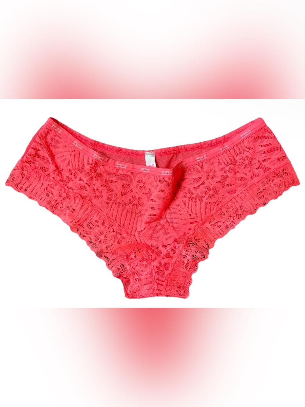 Victoria’s Secret PINK Coral Floral Lace Cheeky Panty Size S